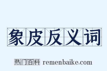 象皮反义词是什么意思的图片